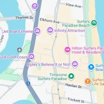 Secure underground car park 20 metres from Surfers North tram