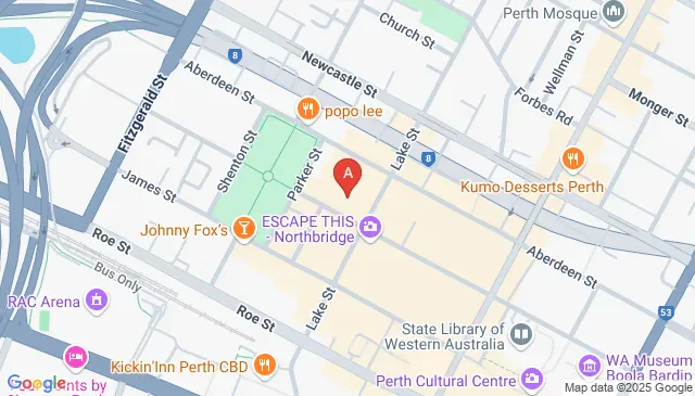 Aberdeen and Francis Street Northbridge WA parking here