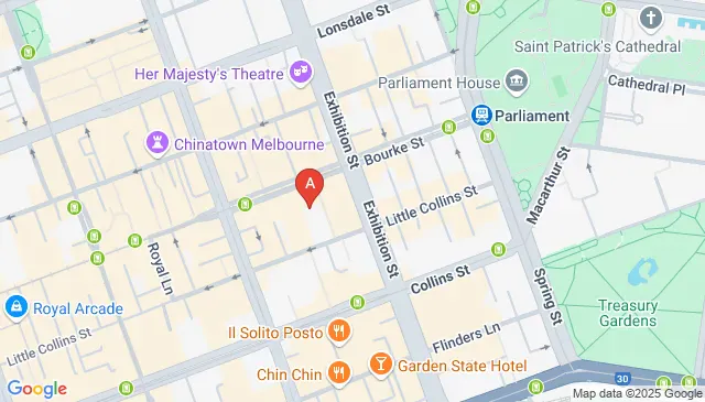 Exhibition Street parking entry via Bourke St Melbourne