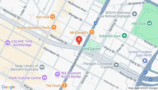 Secure parking near Newcastle Street in Perth WA today