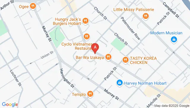 Easy parking available on Elizabeth Street Hobart TAS