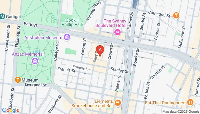 Riley Street Darlinghurst parking in central Sydney NSW