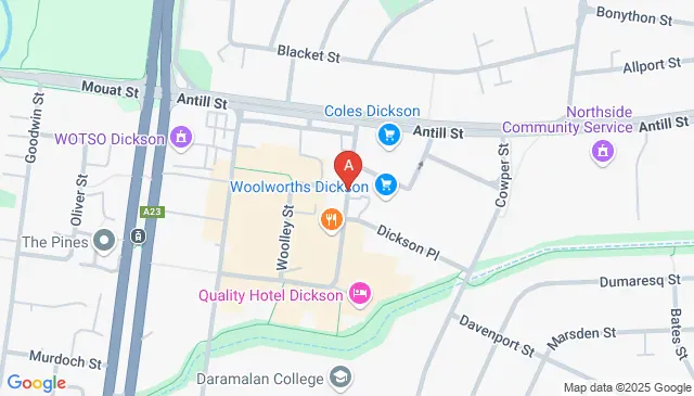 Badham St Dickson ACT Australia parking close to everything