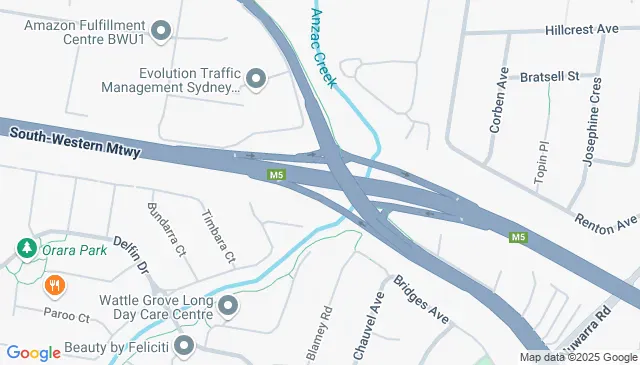 Organised parking at Hammondville Toll Plaza NSW Australia