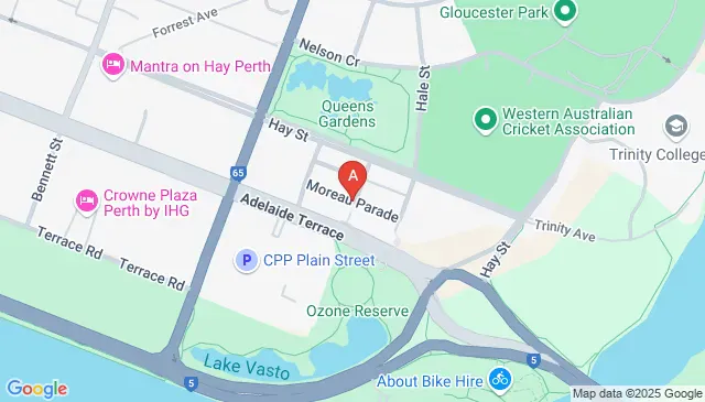 Parking options at Moreau Parade East Perth Western Aus