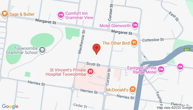 Organised parking on Scott Street in East Toowoomba QLD Organised parking on Scott Street in East Toowoomba QLD