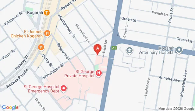 Parking space available near St.George hospital.