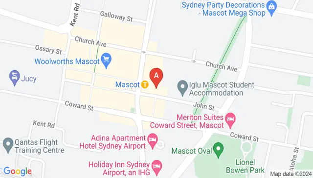 Parking place close to Mascot train station Sydney Airport