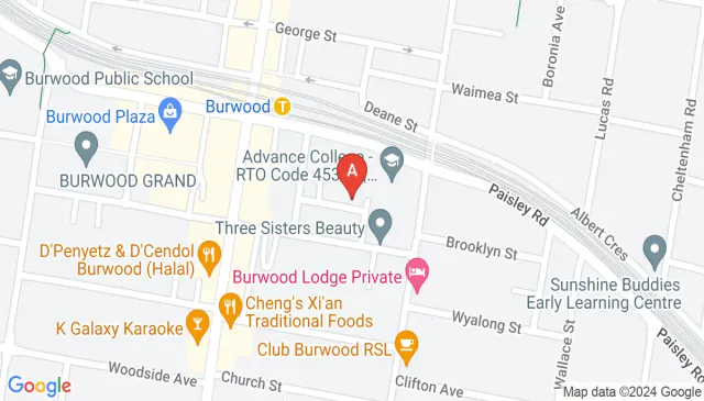 Burwood station parking two minutes from the police station