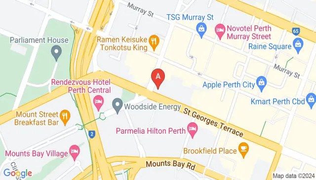 St Georges Terrace Perth parking entry off Milligan Street St Georges Terrace Perth parking entry off Milligan Street