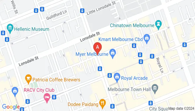 Melbourne CBD parking space safe and secure near Bourke St