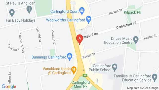 Find organised parking on Pennant Hills Road Carlingford