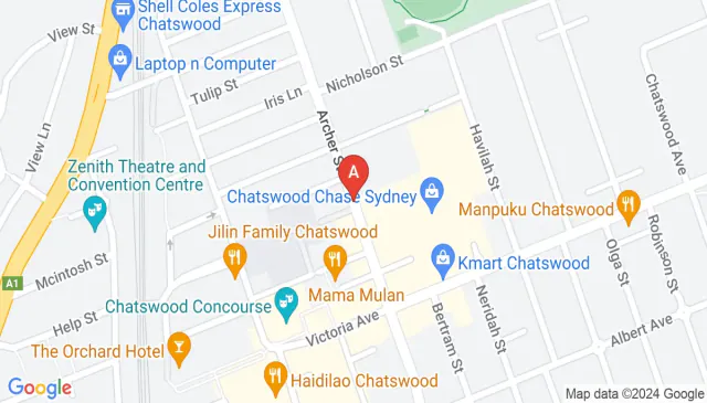 Affordable parking space near Chatswood Westfield shopping