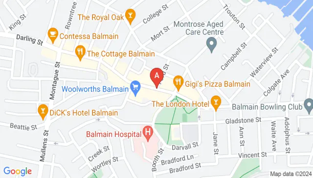 Balmain East parking spaces on Darling Street near the ferry