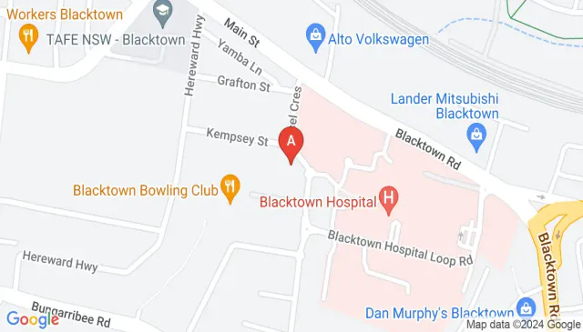 Organised parking near Blacktown Hospital on Marcel Crescent Organised parking near Blacktown Hospital on Marcel Crescent