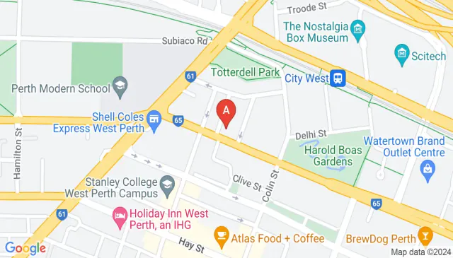 Wellington Street West Perth car bay parking organised here