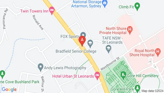 Parking spaces available near Greenwich Pacific Highway TAFE