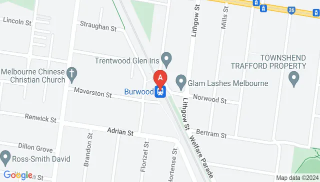 Carpark space for one car near Burwood Train Station