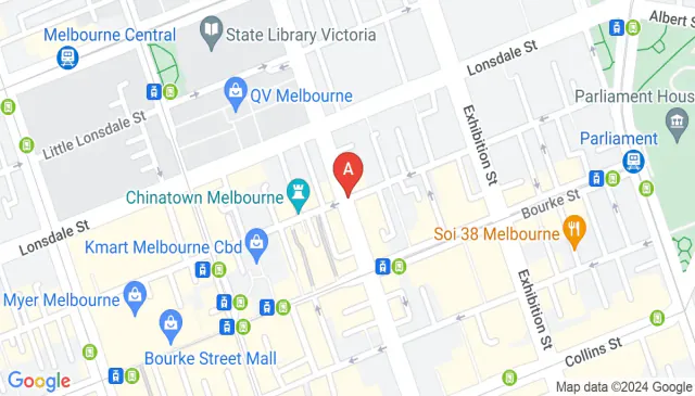 Melbourne CBD parking spaces near Bourke and Collins Streets