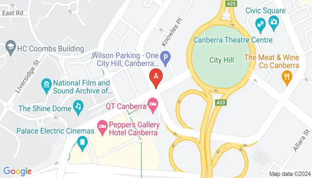 Secure underground city parking on London Circuit Canberra