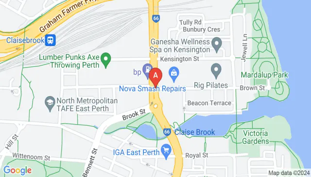 Claisebrook East Perth parking on Brown Street available