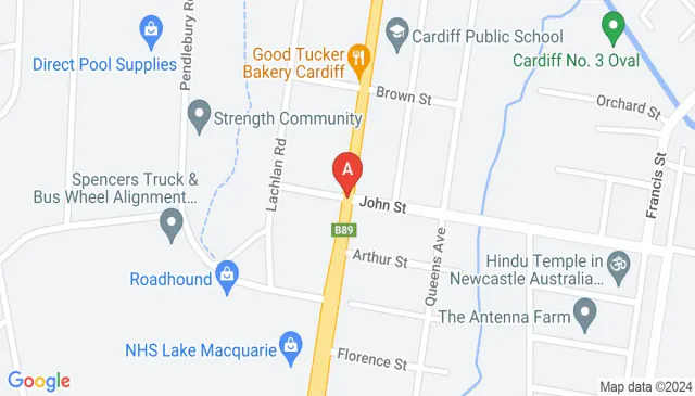 Double lock up garage for lease in Cardiff NSW near the CBD