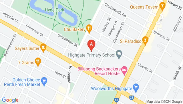 Perth driveway parking fifteen minutes walk from the CBD