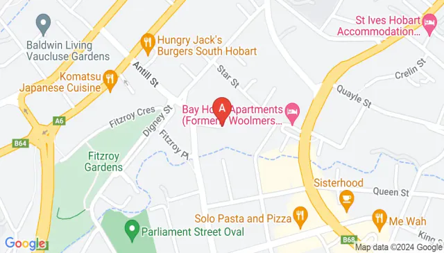 Easy off street parking Sandy Bay a short walk to CBD