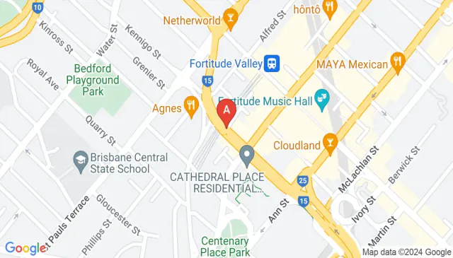 Secure underground park in Fortitude Valley key card entry