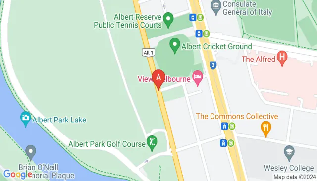 Great car parking just off St Kilda Road in Melbourne