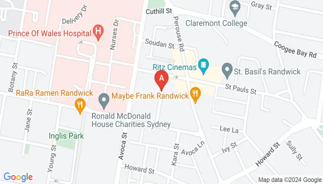 Great parking near Randwick hospital and light rail stop