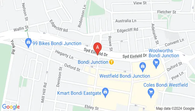 Great parking space above Bondi Junction train station