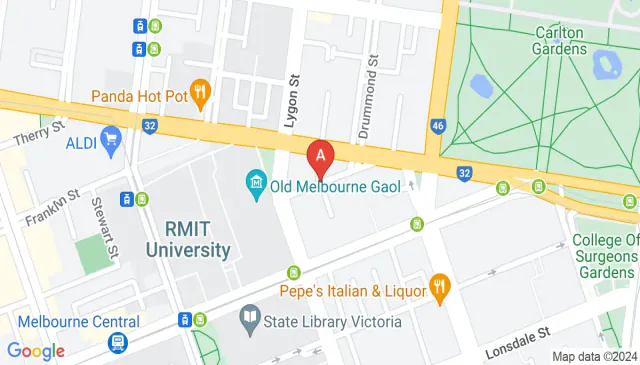 Ground floor indoor parking lot in Melbourne city area