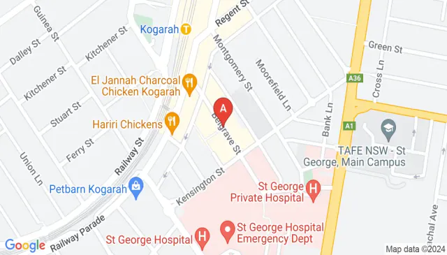 Secure easy access undercover parking near Kogarah station