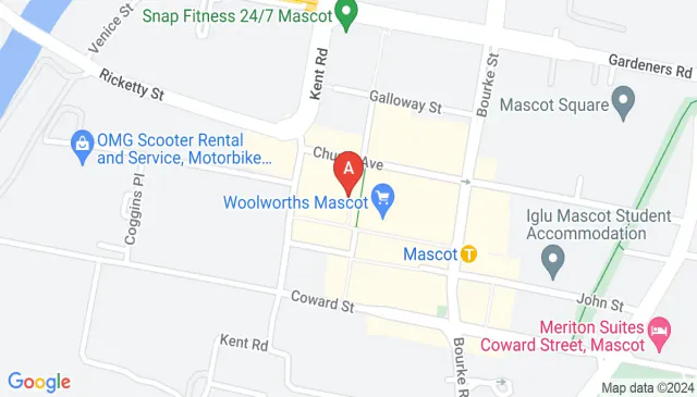 Secure underground Mascot parking near the train station