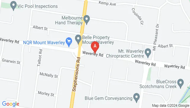 Organised bus parking near Mt Waverley on Waverley Road VIC