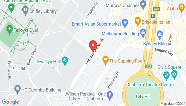 One secured basement parking space on Marcus Clarke Street