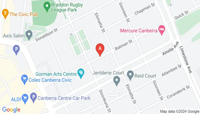 Parking available at Canberra Centre on Batman Street