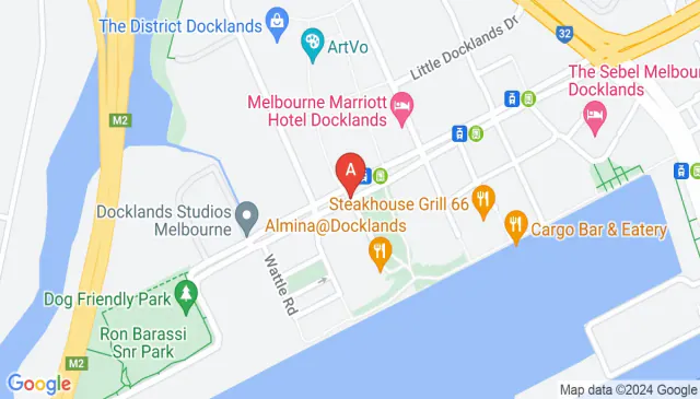 Docklands parking next to free trams near Central Pier