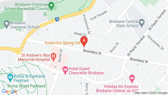 Secure underground parking at Johnson Hotel Spring Hill