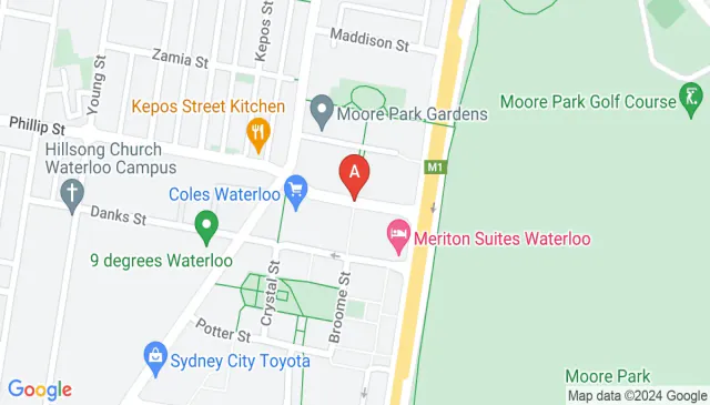 Secure underground car parking at Meriton Waterloo NSW