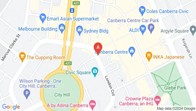 Canberra City secured basement parking near Ainslie Ave