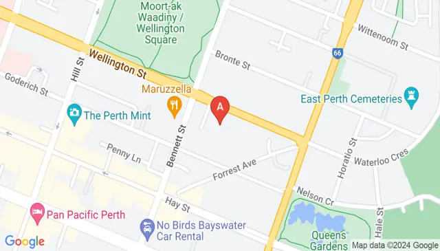 Undercover parking in East Perth near Wellington Street