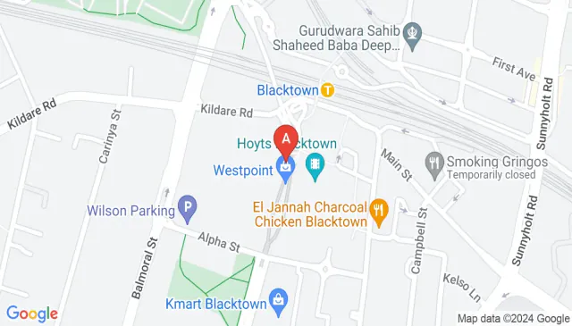 Westpoint Blacktown parking on Patrick Street is available