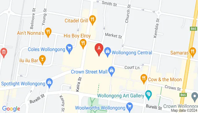 Basement parking at Wollongong Central shopping centre