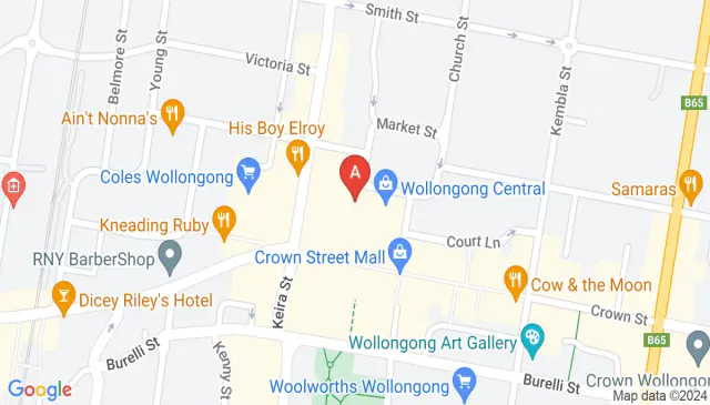 Rooftop parking at Wollongong Central shopping centre