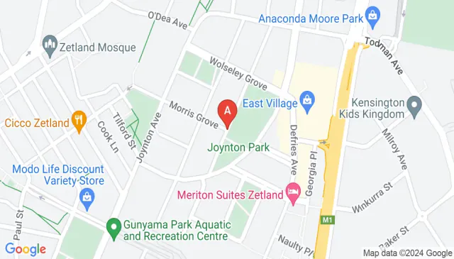 Indoor Zetland parking opposite Joynton Park is available