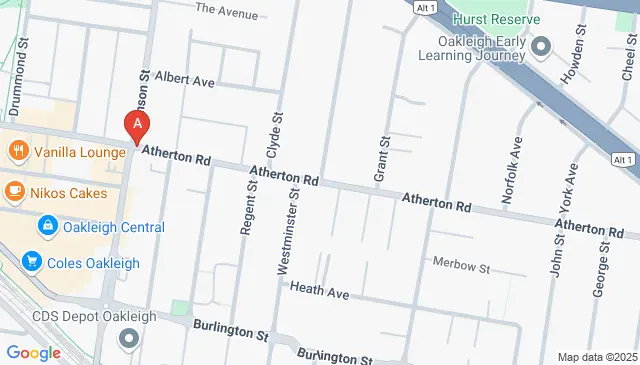 Convenient parking on Atherton Road in Oakleigh today