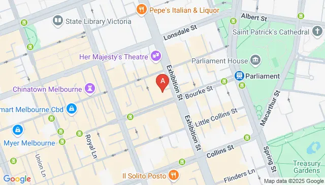 Bourke Street Melbourne parking near Exhibition Street now