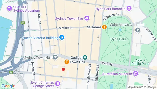 Pitt Street Sydney CBD parking available to rent today